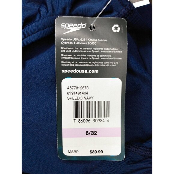 Speedo Women's Pro LT Color One Piece Super Pro Navy Blue Size 6/32 - Picture 6 of 9